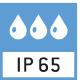 Classe di protezione IP 65 a norma DIN EN 60529 Idoneità ad un breve contatto con i liquidi Per la pulizia utilizzare un panno umido Resistente alla polvere