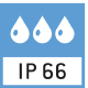 IP 66 protezione dai forti spruzzi d'acqua